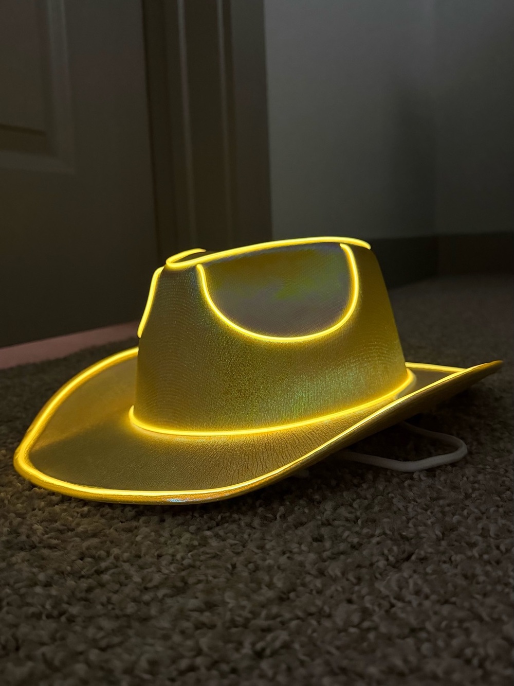 Yellow Light-Up Cowboy Hat - LED Party Hat